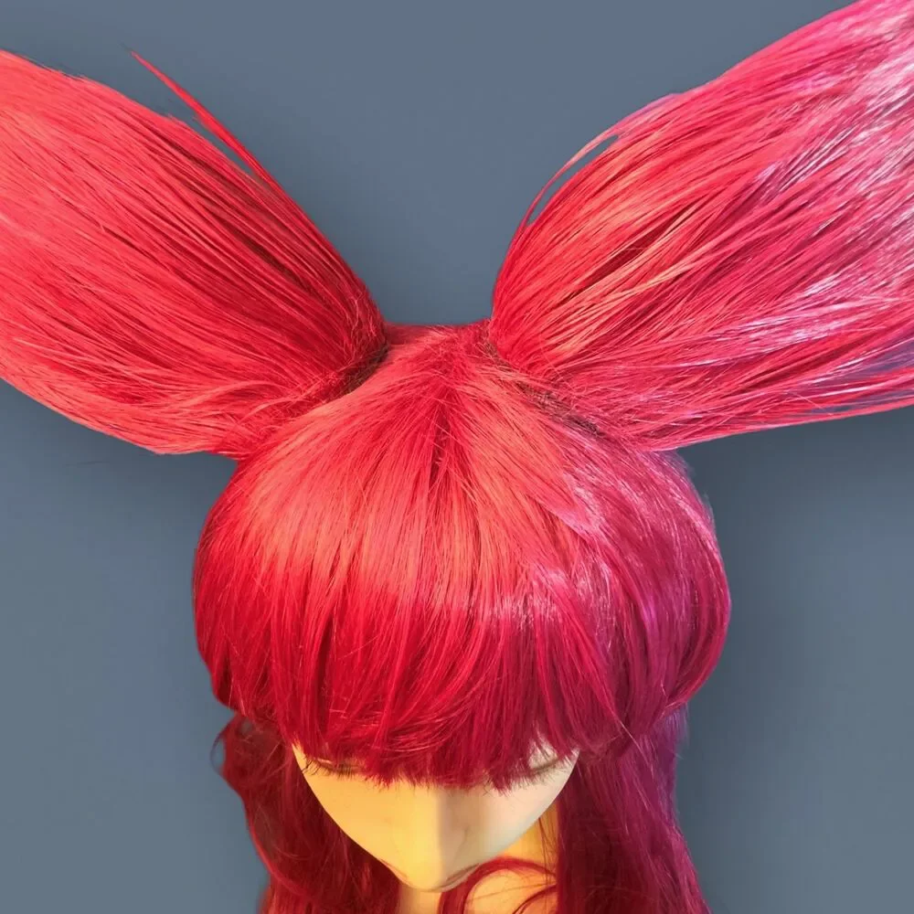 NWOT Xayah LoL Cosplay Wig UV Glow Custom Cut 30